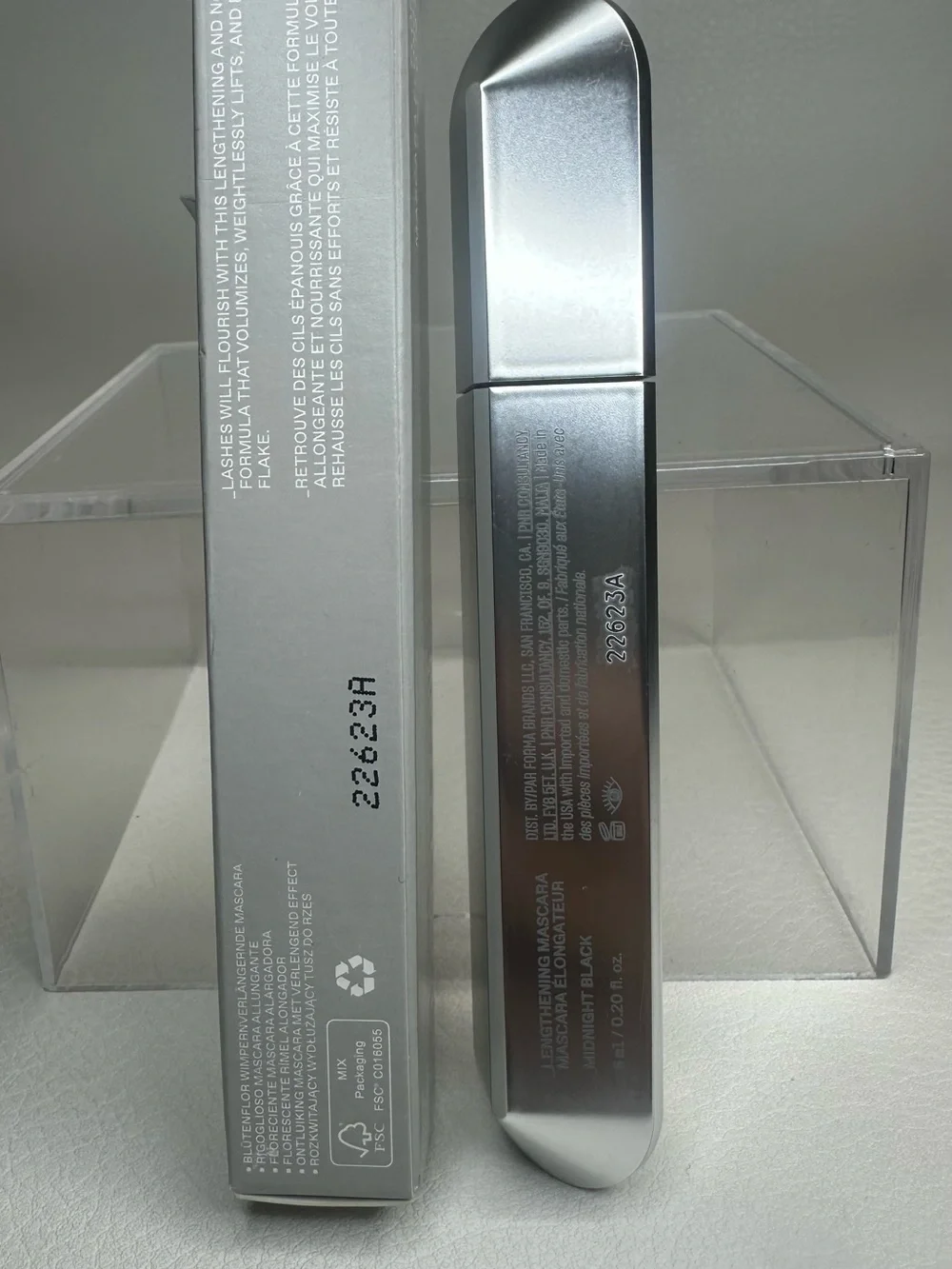re.m. beauty Black Mascara - Sleek Silver Packaging